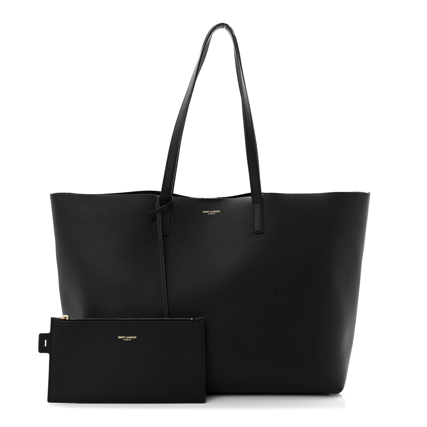 Calfskin Large Shopping Tote Black