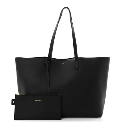 Saint Laurent Calfskin Large Shopping Tote Black 5 of 23