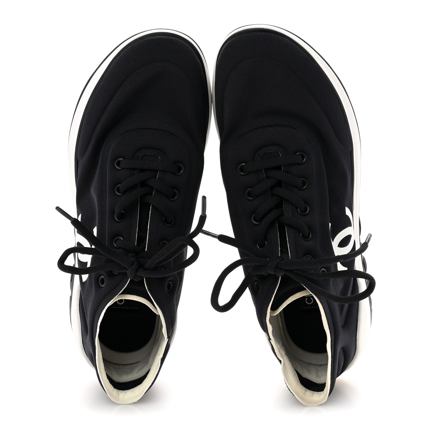 Chanel Mesh Lycra Thermoplastic Mens Sneakers 44 Black 2 of 8