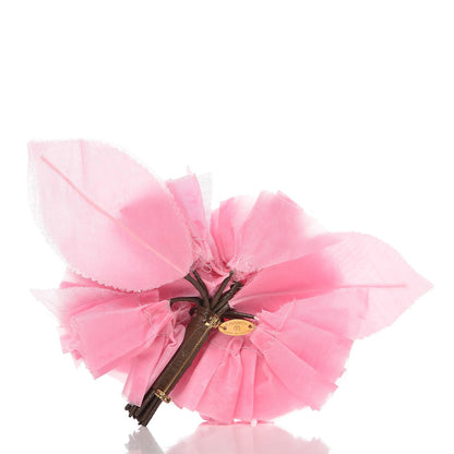 Chanel Silk Taffeta Camellia Brooch Pink 3 of 4