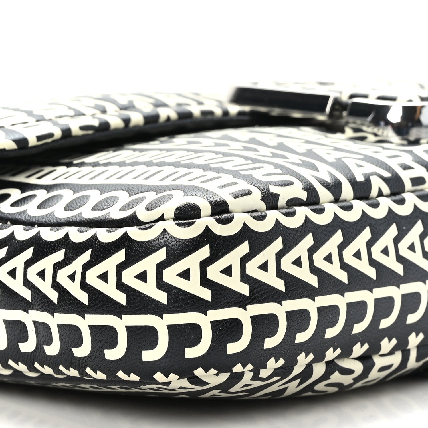 Marc Jacobs Calfskin The Monogram J Marc Shoulder Bag Black White 8 of 9