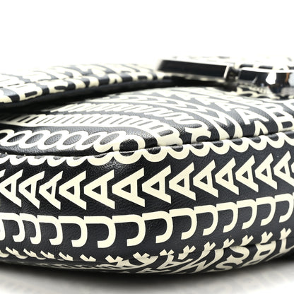 Marc Jacobs Calfskin The Monogram J Marc Shoulder Bag Black White 8 of 9