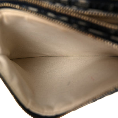 Christian Dior Oblique Saddle Pouch With Strap Navy Blue 5 of 13