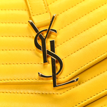 Saint Laurent Lambskin Matelasse Chevron Monogram Small Sulpice Bag Mimosa 10 of 10