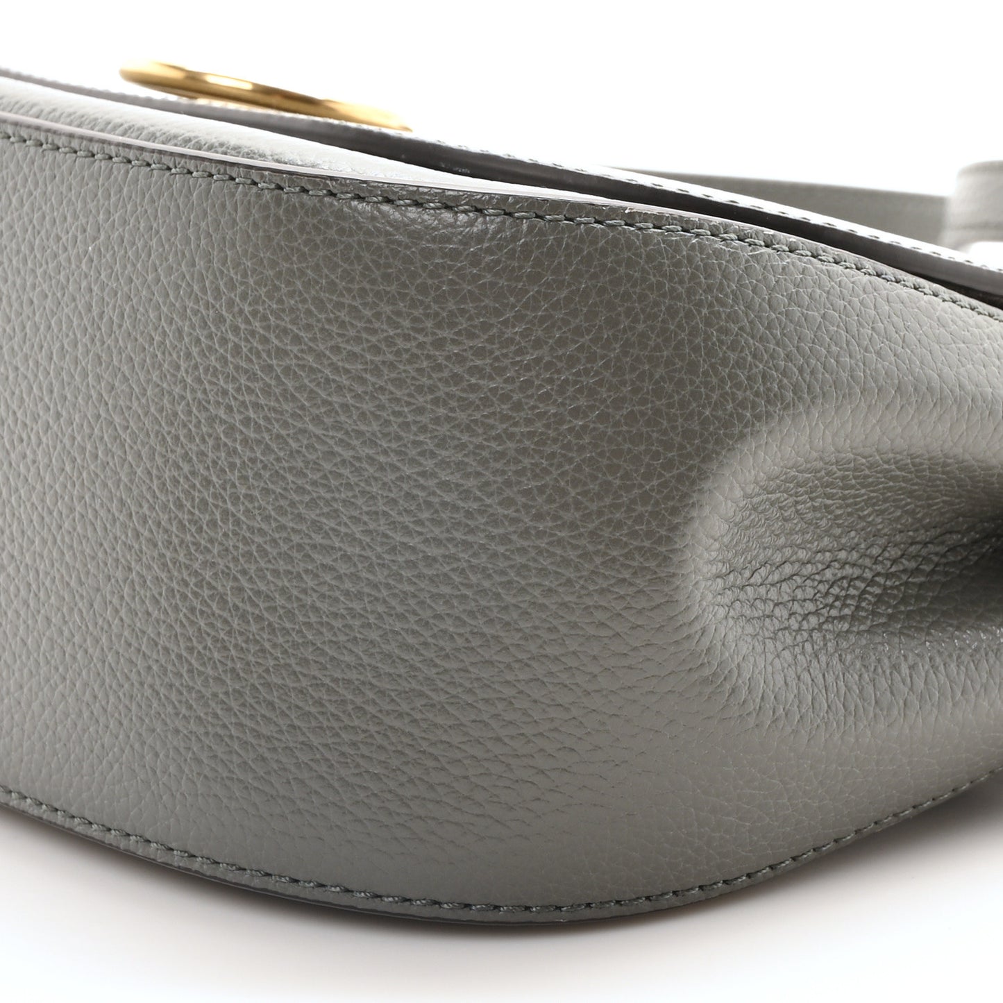 Small Classic Grain Calfskin Small Amberley Satchel Charcoal