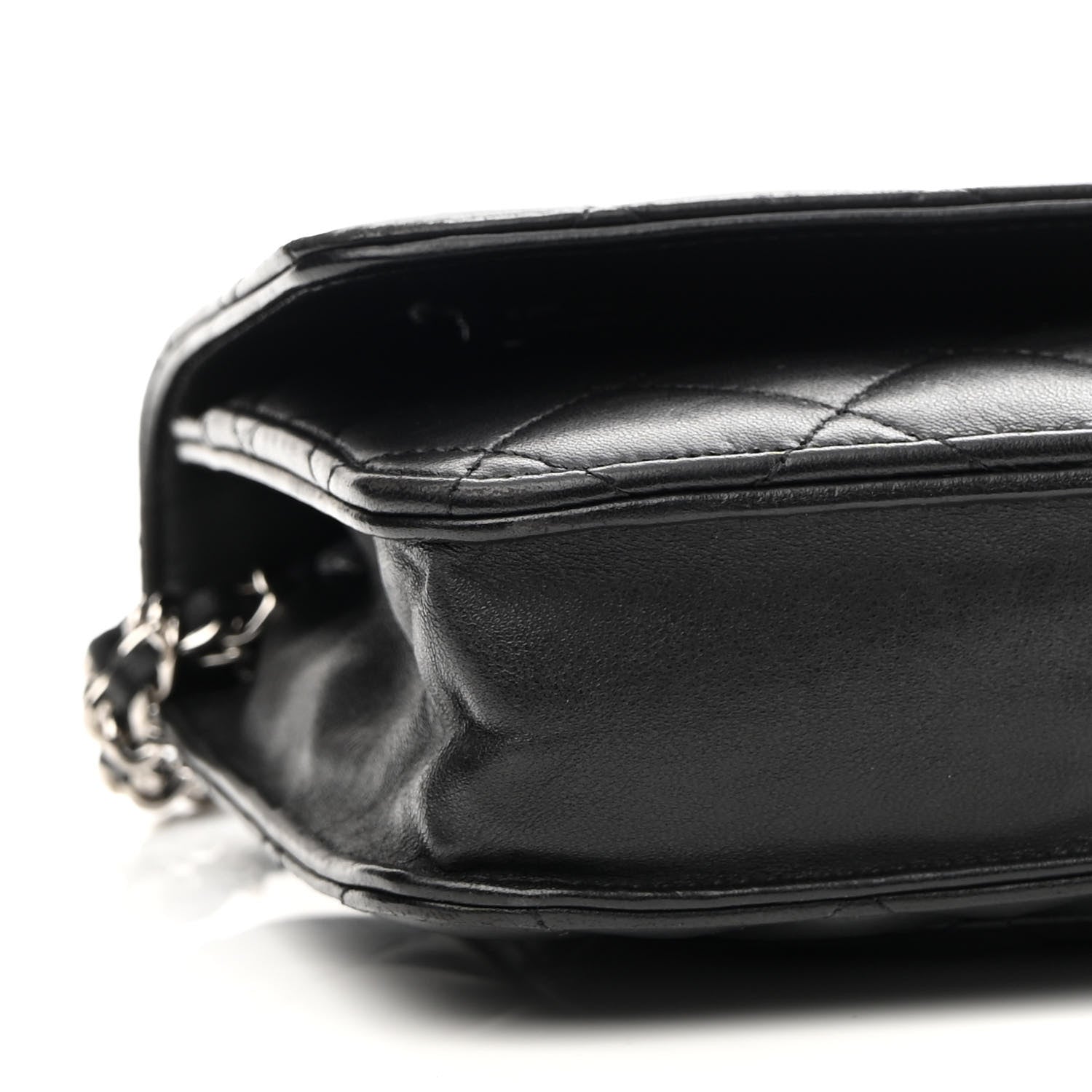 Chanel Lambskin Quilted Wallet On Chain WOC Black 8 of 9