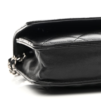 Chanel Lambskin Quilted Wallet On Chain WOC Black 8 of 9
