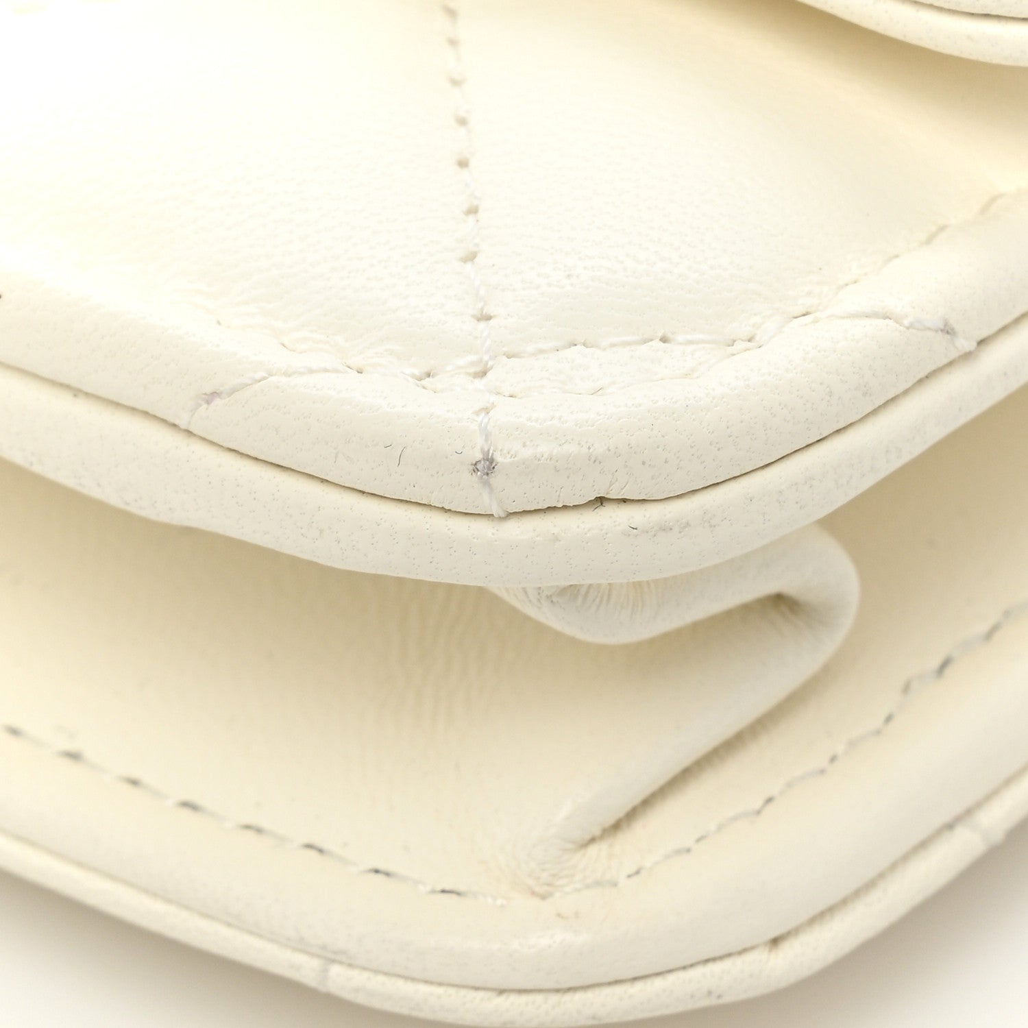 Chanel Lambskin Quilted CC Pearl Crush Wallet on Chain WOC White 13 of 19