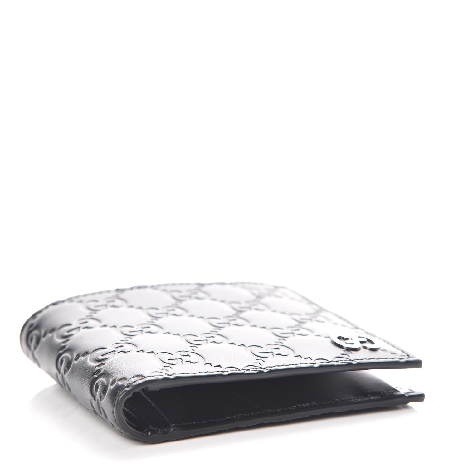 Gucci Guccissima Signature Dorian Bi-Fold Wallet Black 4 of 8