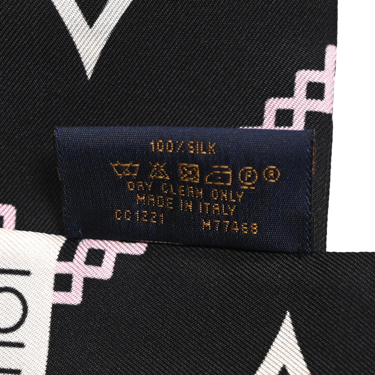 Louis Vuitton Silk Monogram Croisillon Bandeau Black 3 of 3