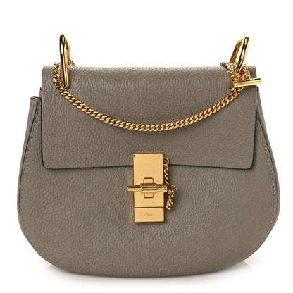 Chloe Grained Lambskin Drew Shoulder Bag Motty Grey 1 of 8