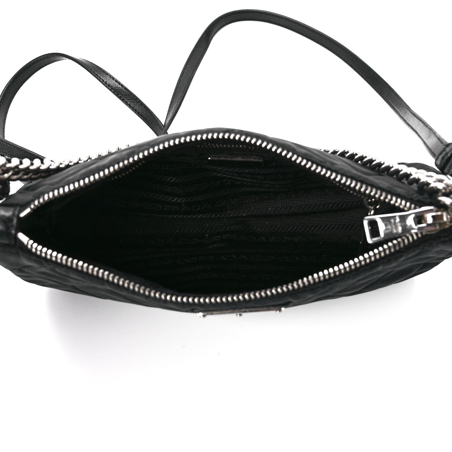 Prada Nylon Tessuto Impuntu Quilted Crossbody Bag Black 5 of 11