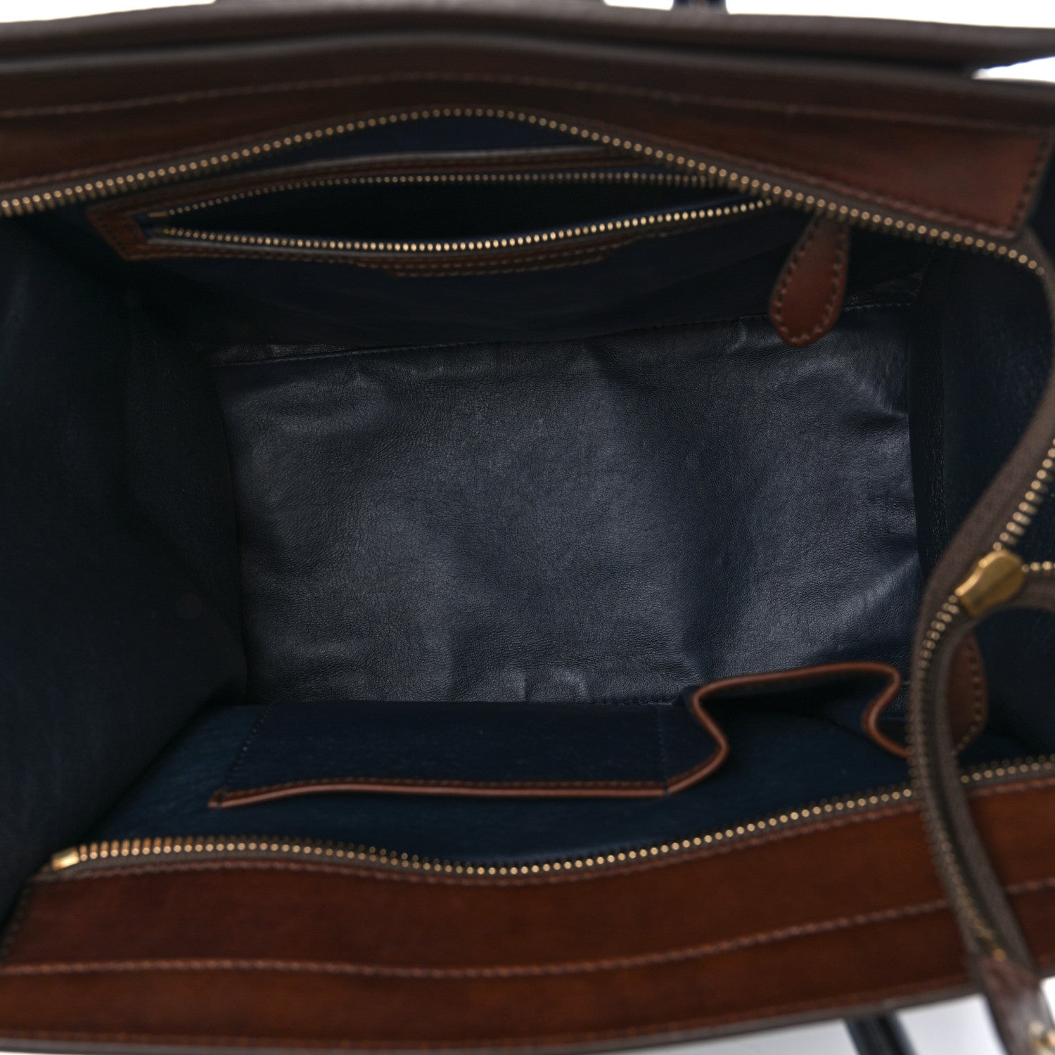 Celine Smooth Calfskin Mini Bi-Color Luggage Navy 5 of 13