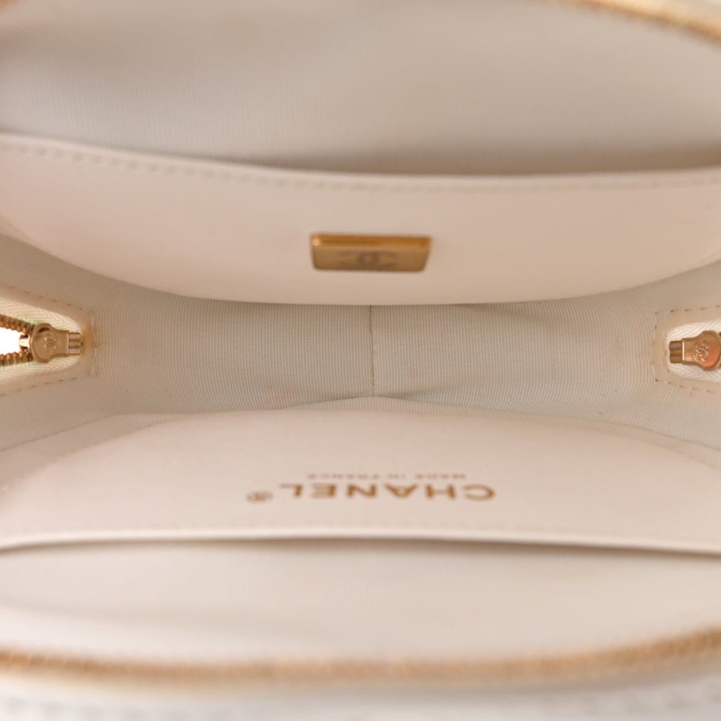 Lambskin Quilted CC In Love Heart Bag White