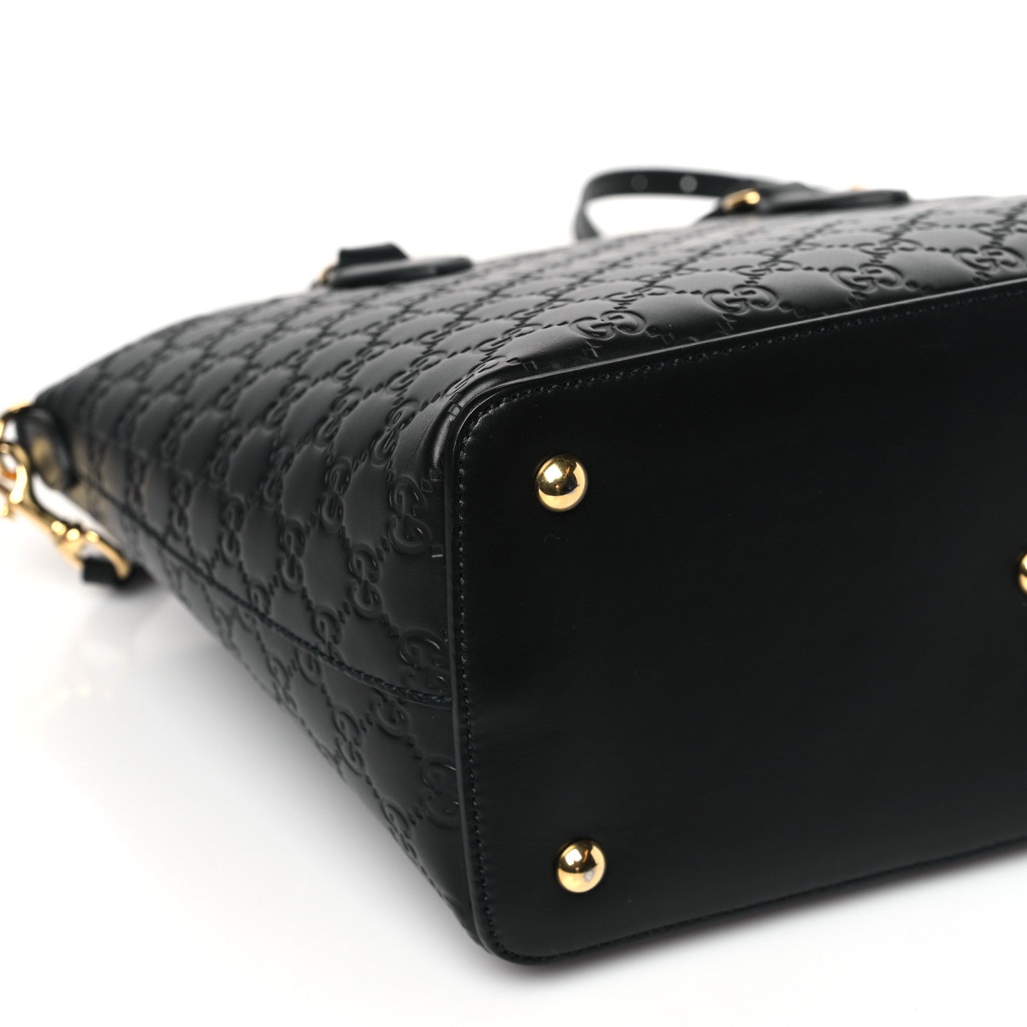 Gucci Guccissima Linea A Foldover Tote Black 8 of 9