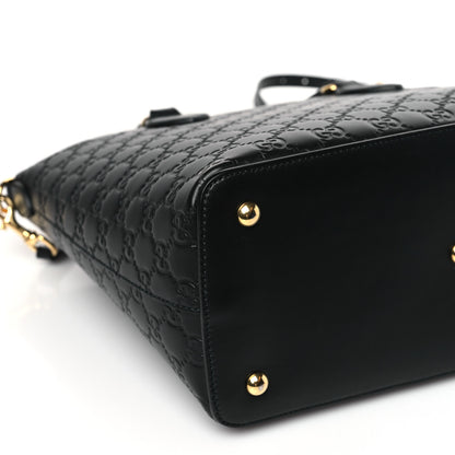Gucci Guccissima Linea A Foldover Tote Black 8 of 9