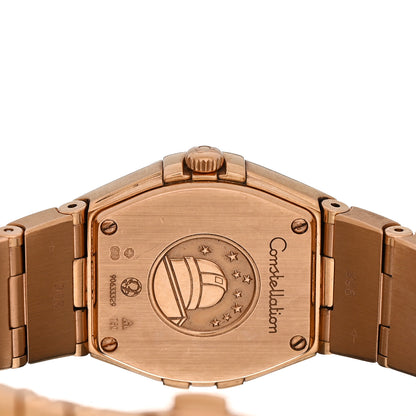 Omega 18K Red Gold Diamond Bezel Mother of Pearl 27mm Constellation Quartz Watch 123.55.24.60.55.004 4 of 4