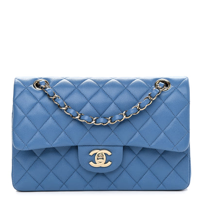 Chanel Caviar Quilted Small Double Flap Blue 1 of 9
