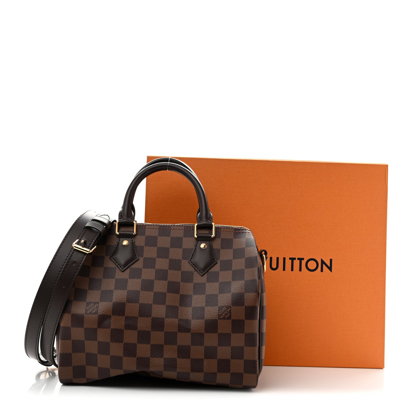 Damier Ebene Speedy Bandouliere 25