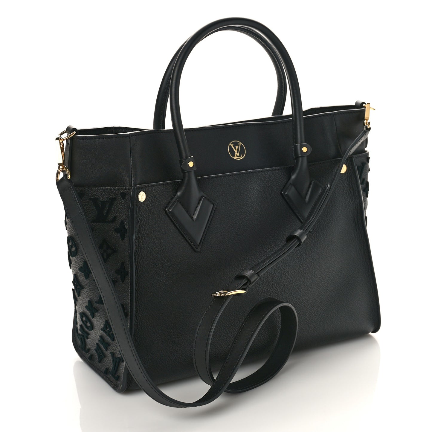 Calfskin Monogram Tufting On My Side Black