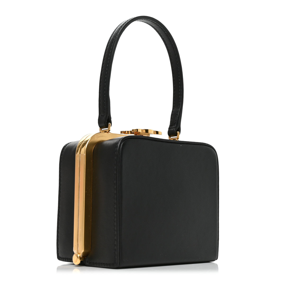 Celine Shiny Calfskin Lana Triomphe Minaudiere Black 3 of 9