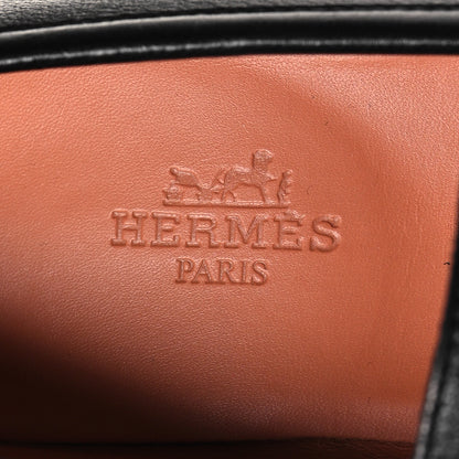 Hermes Goatskin Womens Royal Loafers 36 Black 7 of 8
