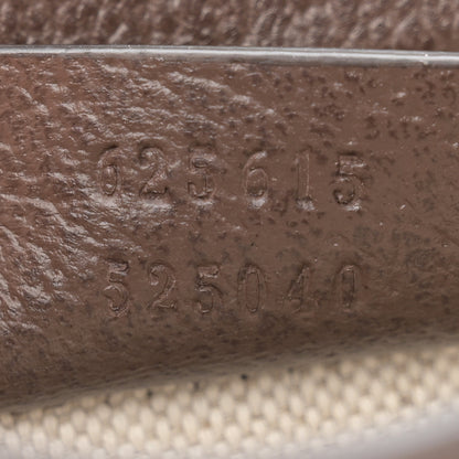 Gucci Monogram Jumbo GG Textured Dollar Calfskin Mini Horsebit 1955 Crossbody Bag Camel Ebony New Acero 7 of 11