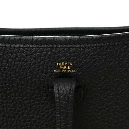 Hermes Taurillon Clemence Evelyne TPM Black 6 of 11