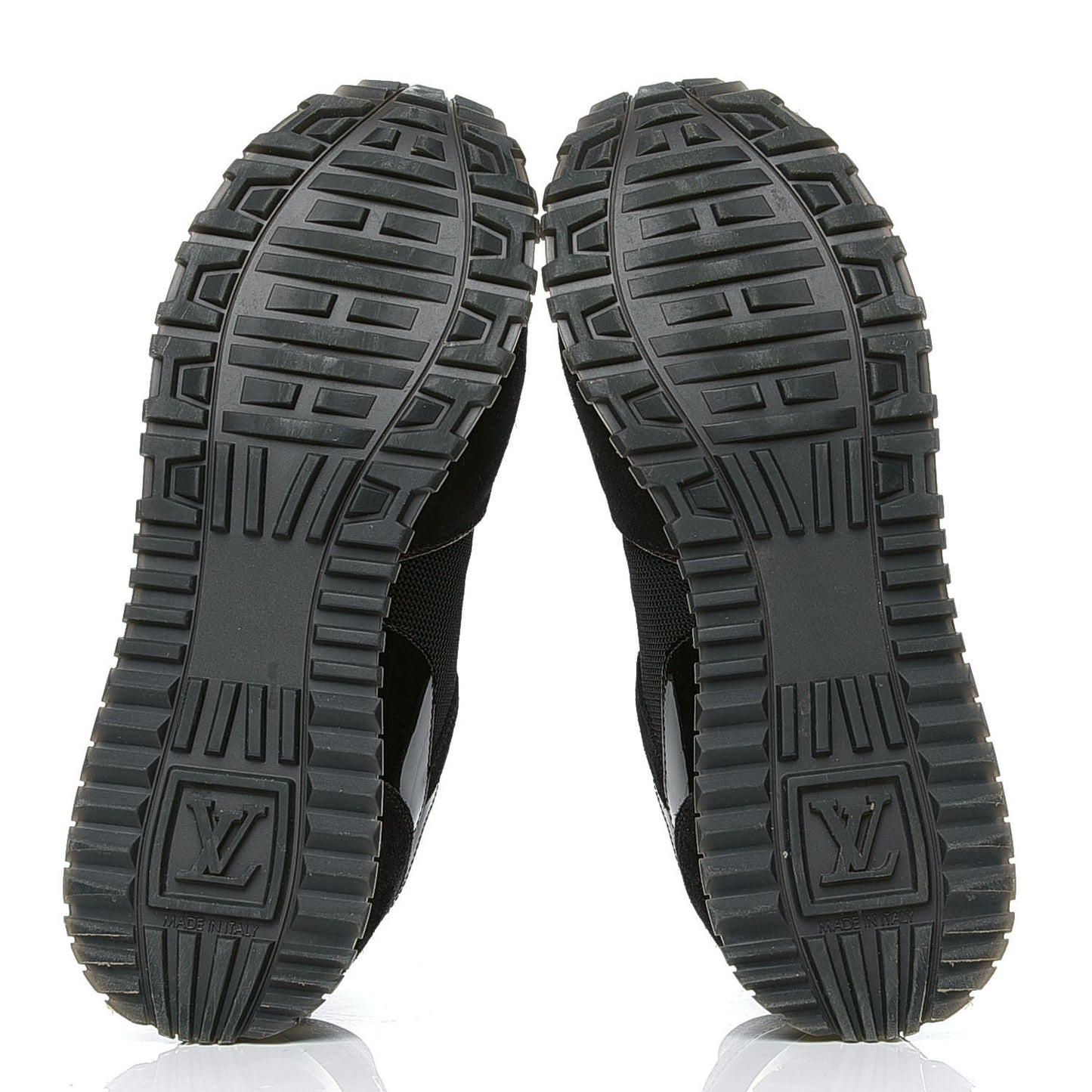 Suede Monogram Run Away Sneakers 38 Black