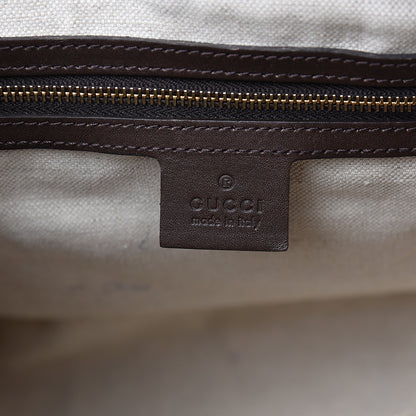Gucci Monogram Vintage Web Medium Boston Dark Brown 5 of 11