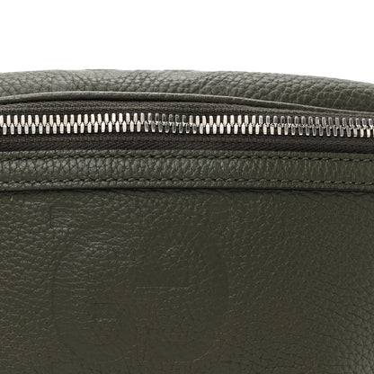 Gucci Piuma Calfskin Jumbo GG Embossed Small Belt Bag Dark Green 8 of 10
