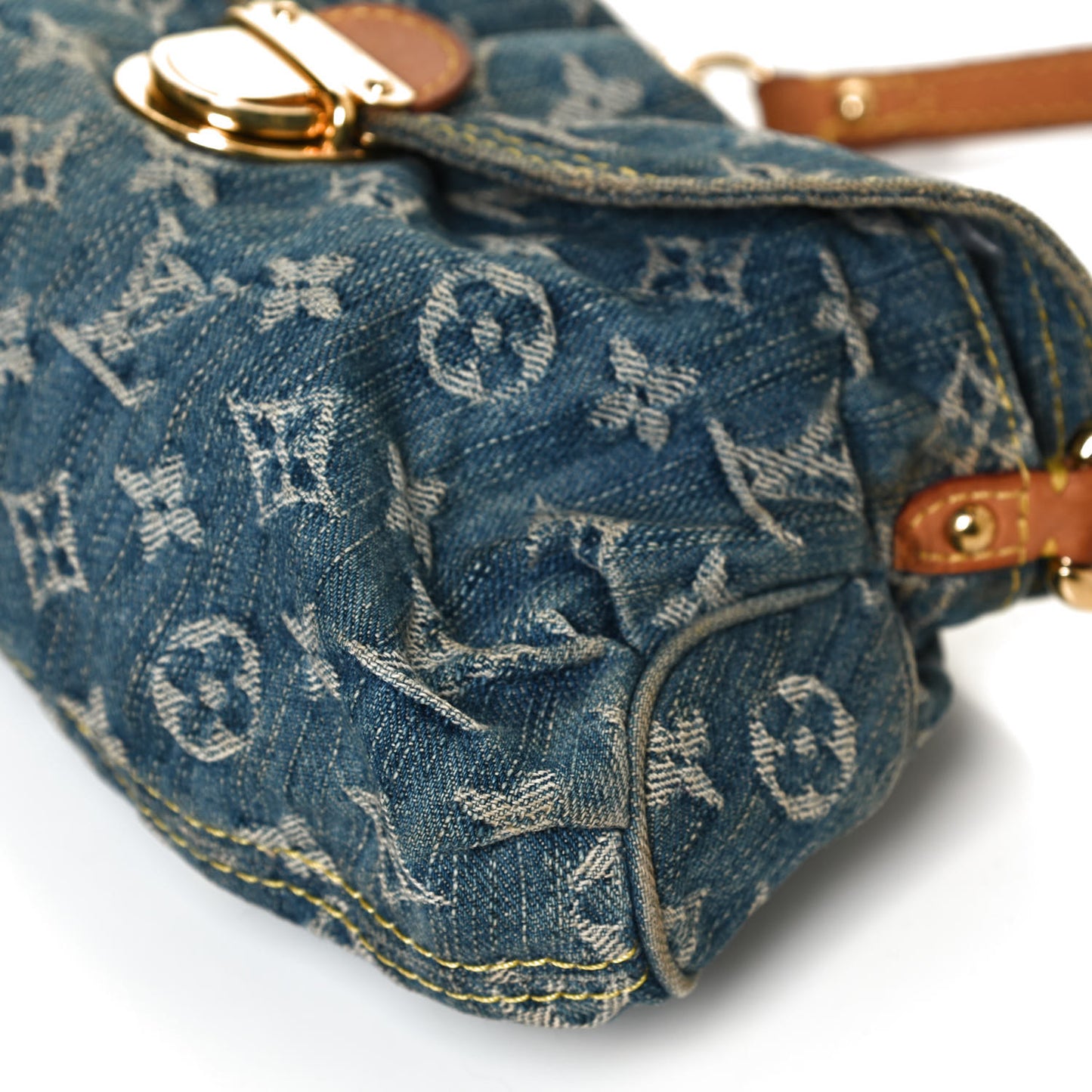 Monogram Denim Mini Pleaty Blue