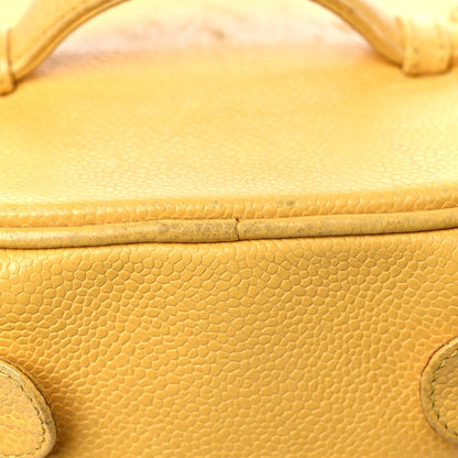 Chanel Caviar Vanity Cosmetic Case Yellow 29 of 29