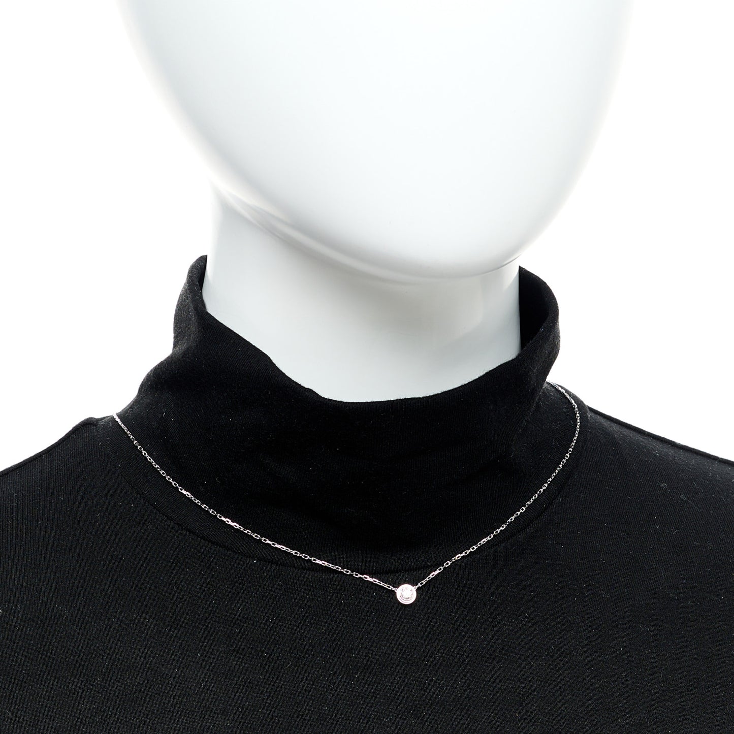 18K White Gold Diamond LM D'Amour Pendant Necklace