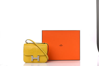 Hermes Matte Alligator Constance 24 Mimosa 12 of 12