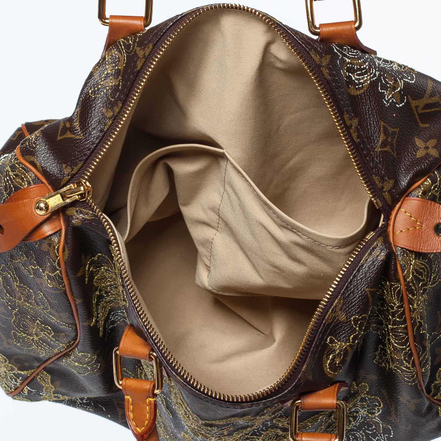 Louis Vuitton Monogram Dentelle Speedy 30 Gold 8 of 8