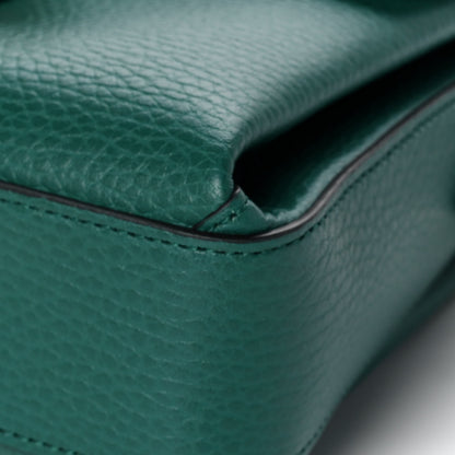 Gucci Dollar Calfskin Interlocking G Crossbody Bag Emerald 10 of 12
