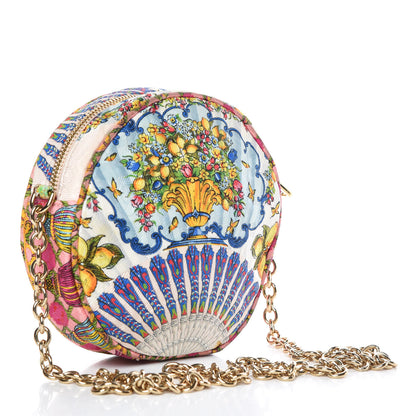 Dolce & Gabbana Brocade Fan Foulard Print Glam Crossbody Multicolor 3 of 8