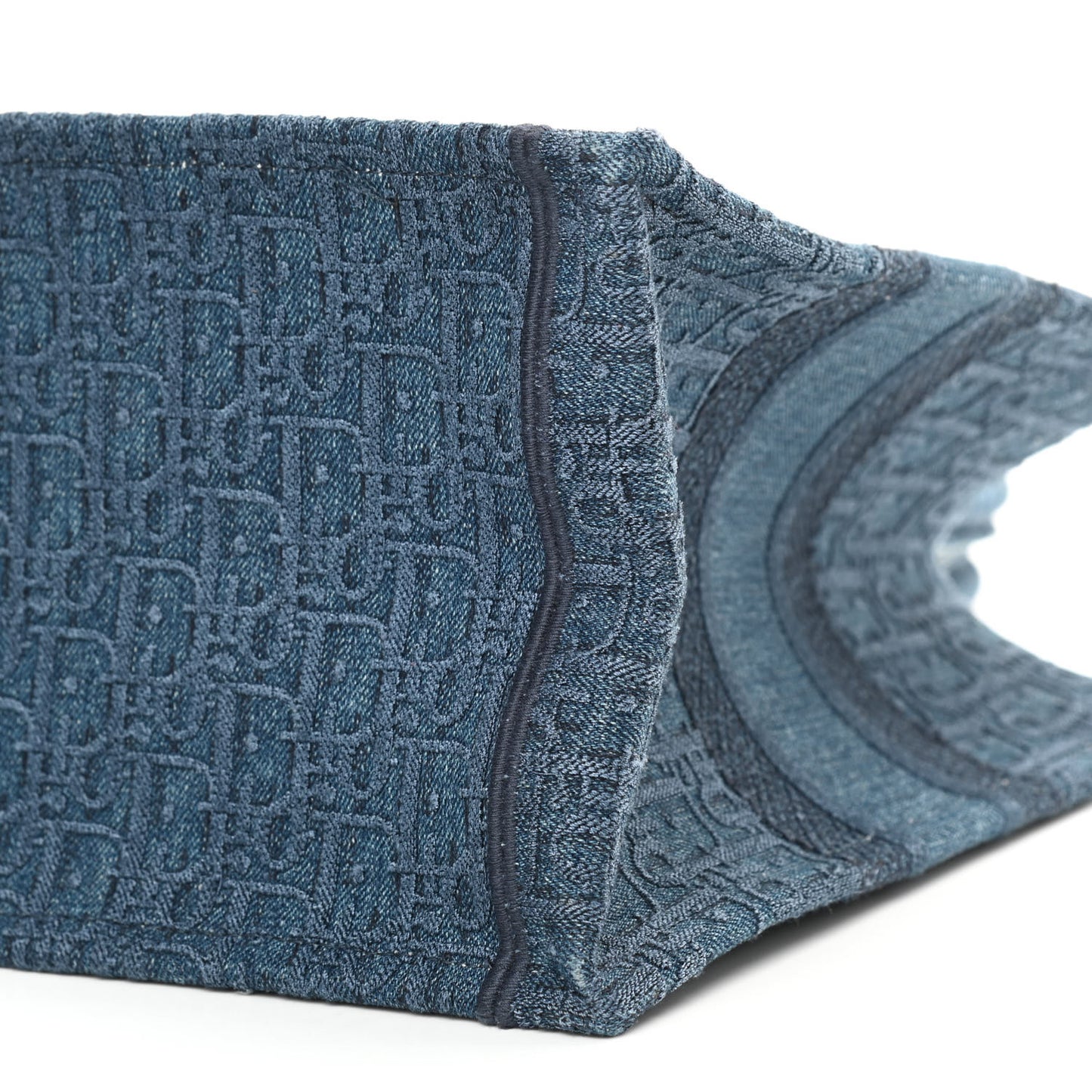 Oblique Denim Medium Book Tote Blue
