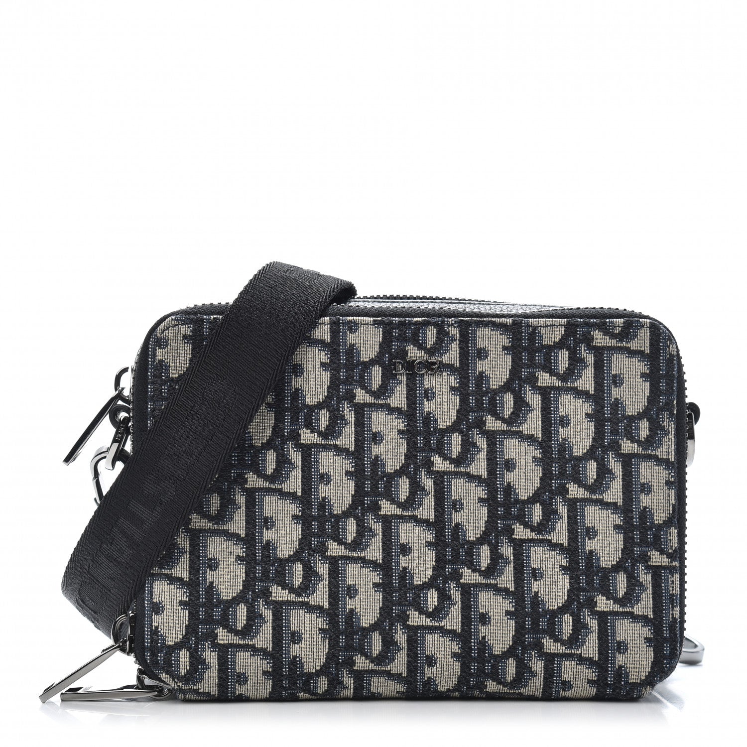 Christian Dior Oblique Pouch Navy Blue 1 of 10