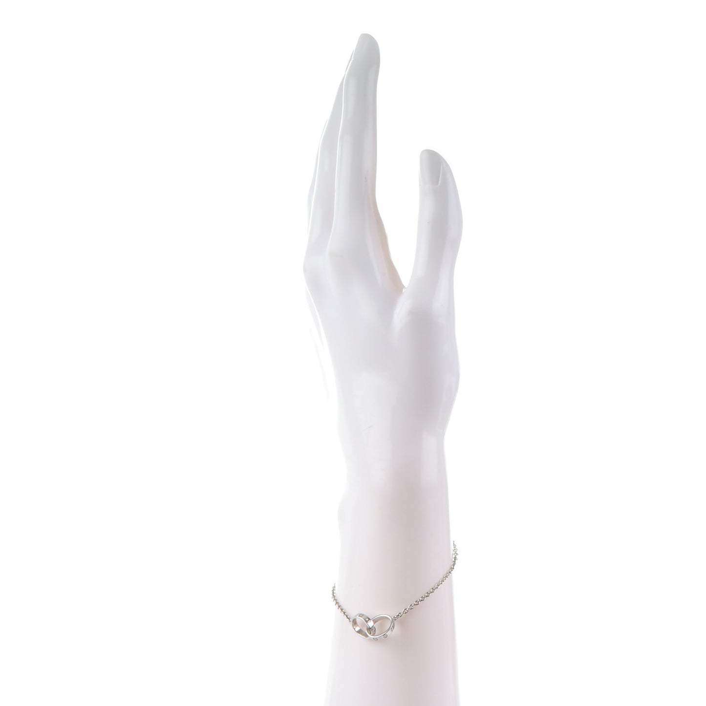 18K White Gold Interlocking LOVE Bracelet