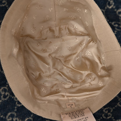 Gucci Washed Jacquard Denim Nappa GG Monogram Oscar Bucket Hat L Denim Cuir 7 of 9