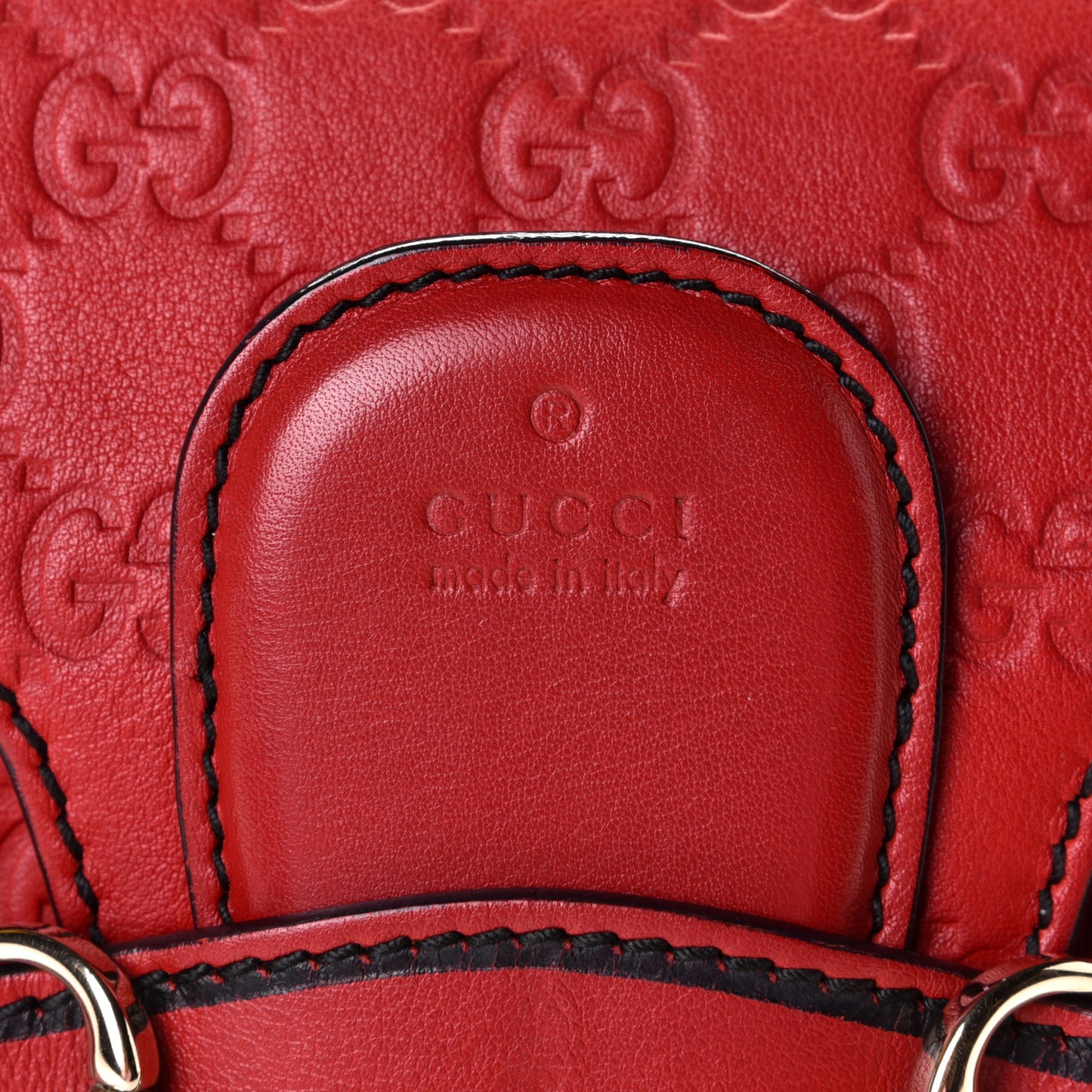 Guccissima Medium Emily Chain Shoulder Bag Red