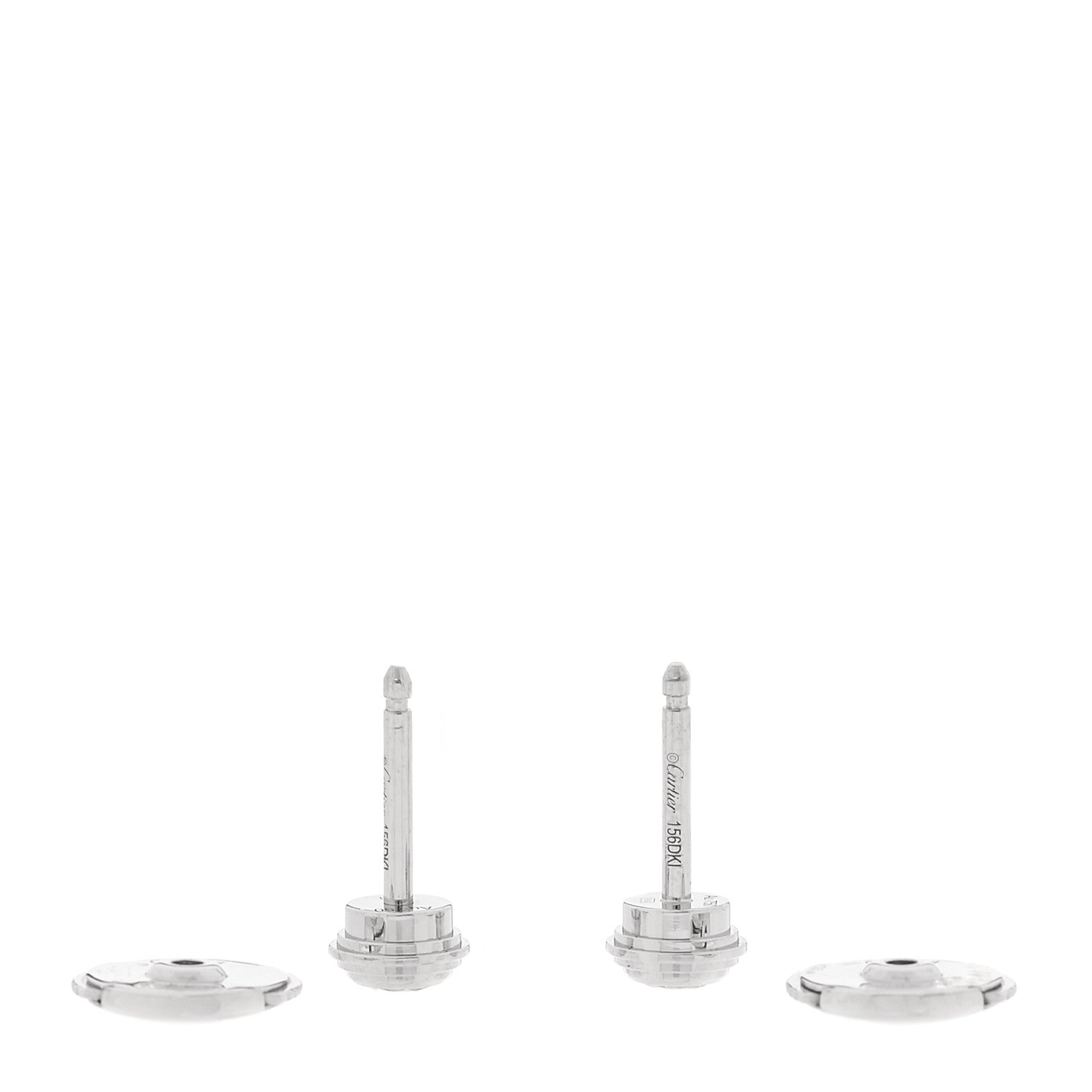 Cartier 18K White Gold Diamond MM D'Amour Earrings 3 of 5