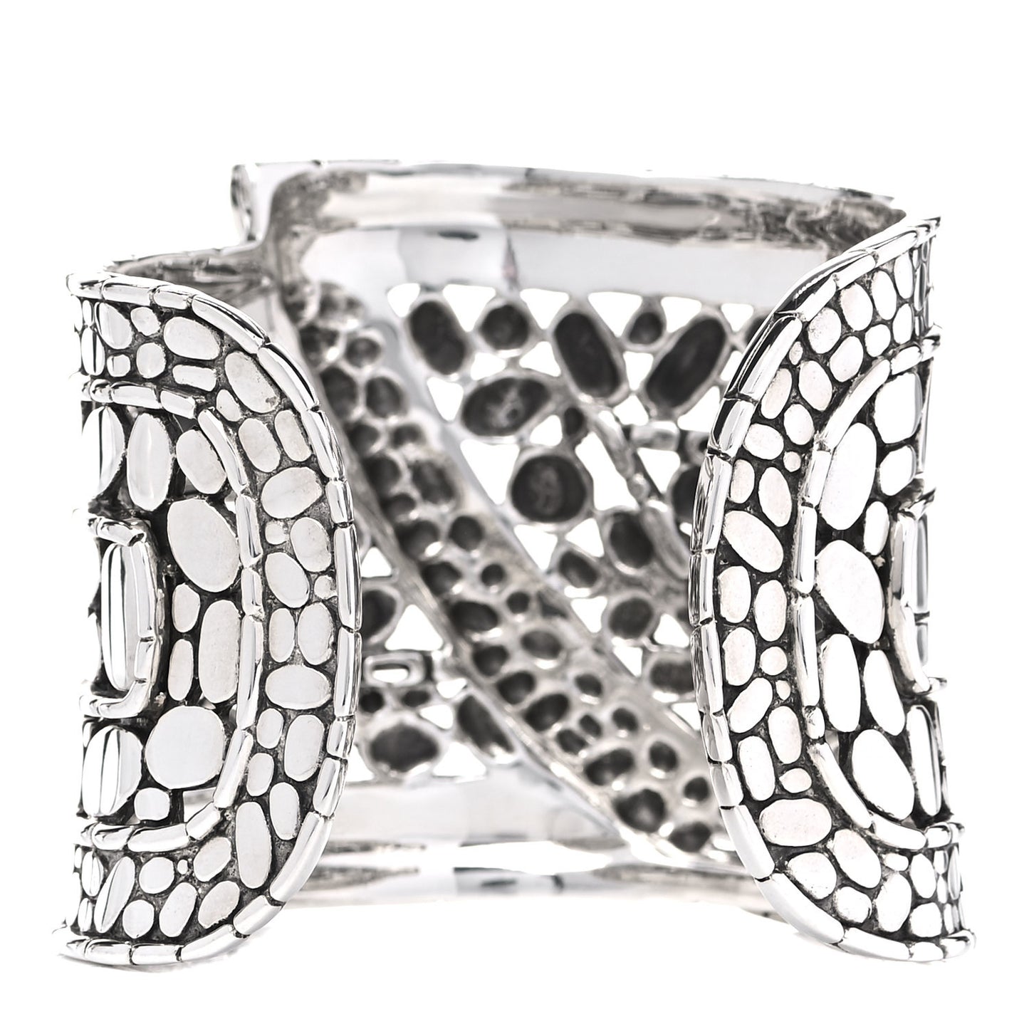 Sterling Silver Wide Kali Strap Cuff Bracelet