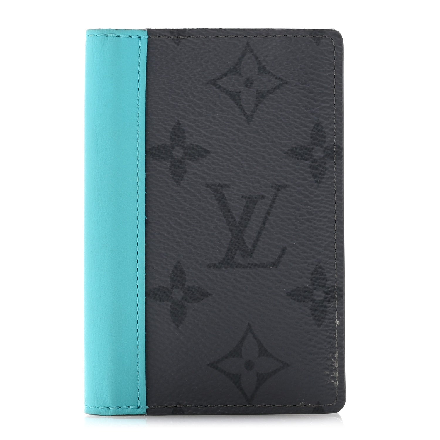 Louis Vuitton Monogram Macassar Pocket Organizer NM Turquoise 1 of 8