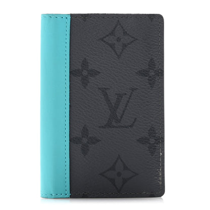 Louis Vuitton Monogram Macassar Pocket Organizer NM Turquoise 1 of 8