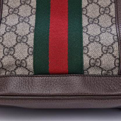Gucci GG Supreme Monogram Calfskin Web Small Ophidia Day Backpack Beige Ebony New Acero 11 of 13
