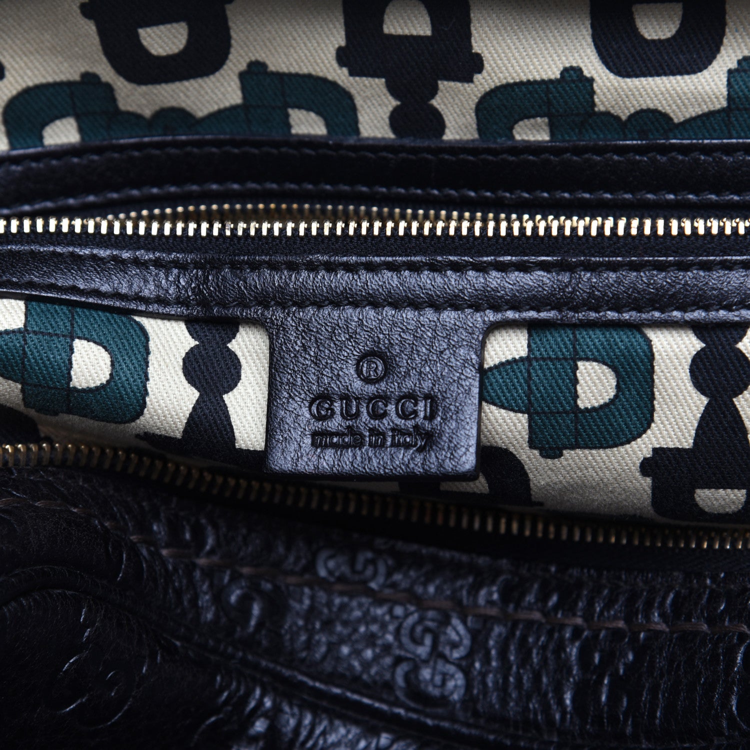 Gucci Guccissima Signoria Large Dome Bag Black 9 of 12