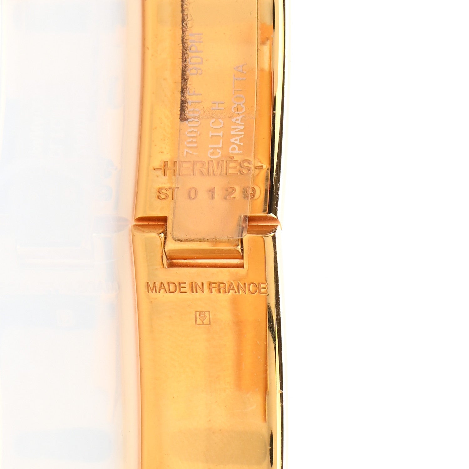 Hermes Enamel Narrow Clic Clac H Bracelet Panacotta 4 of 5